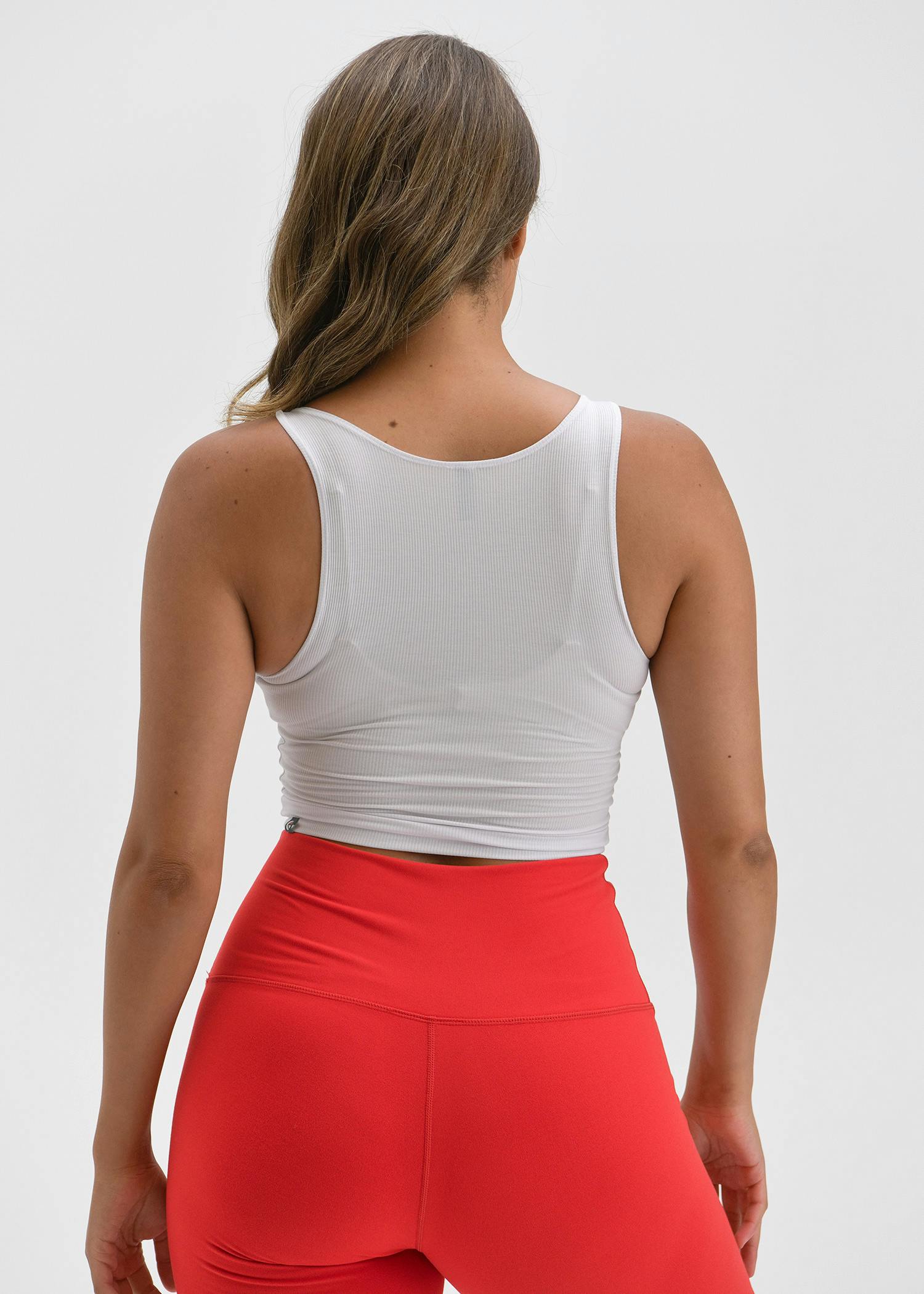 Americana  - Red | Womens Ribbed Crop Tank