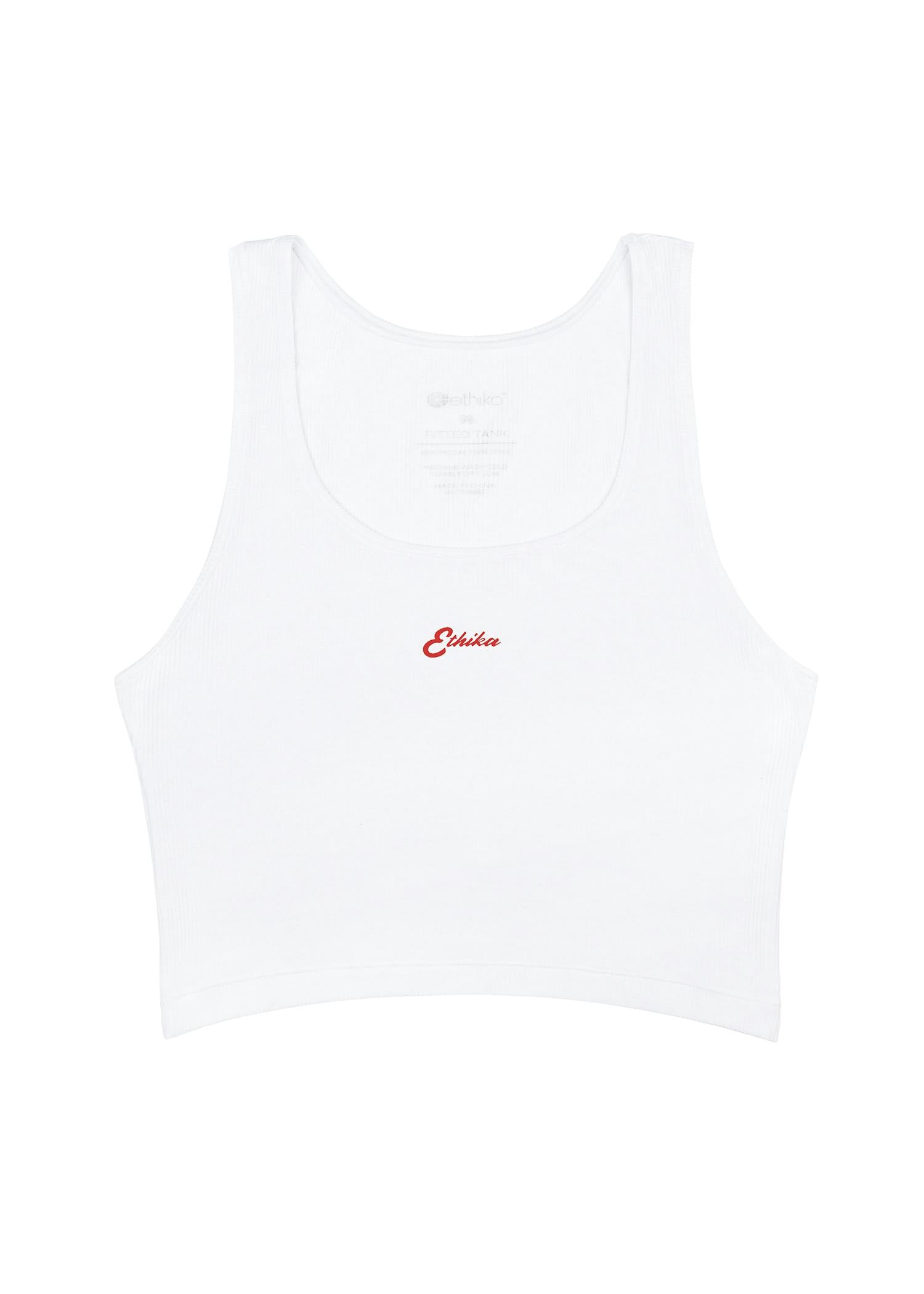 Americana  - Red | Womens Ribbed Crop Tank