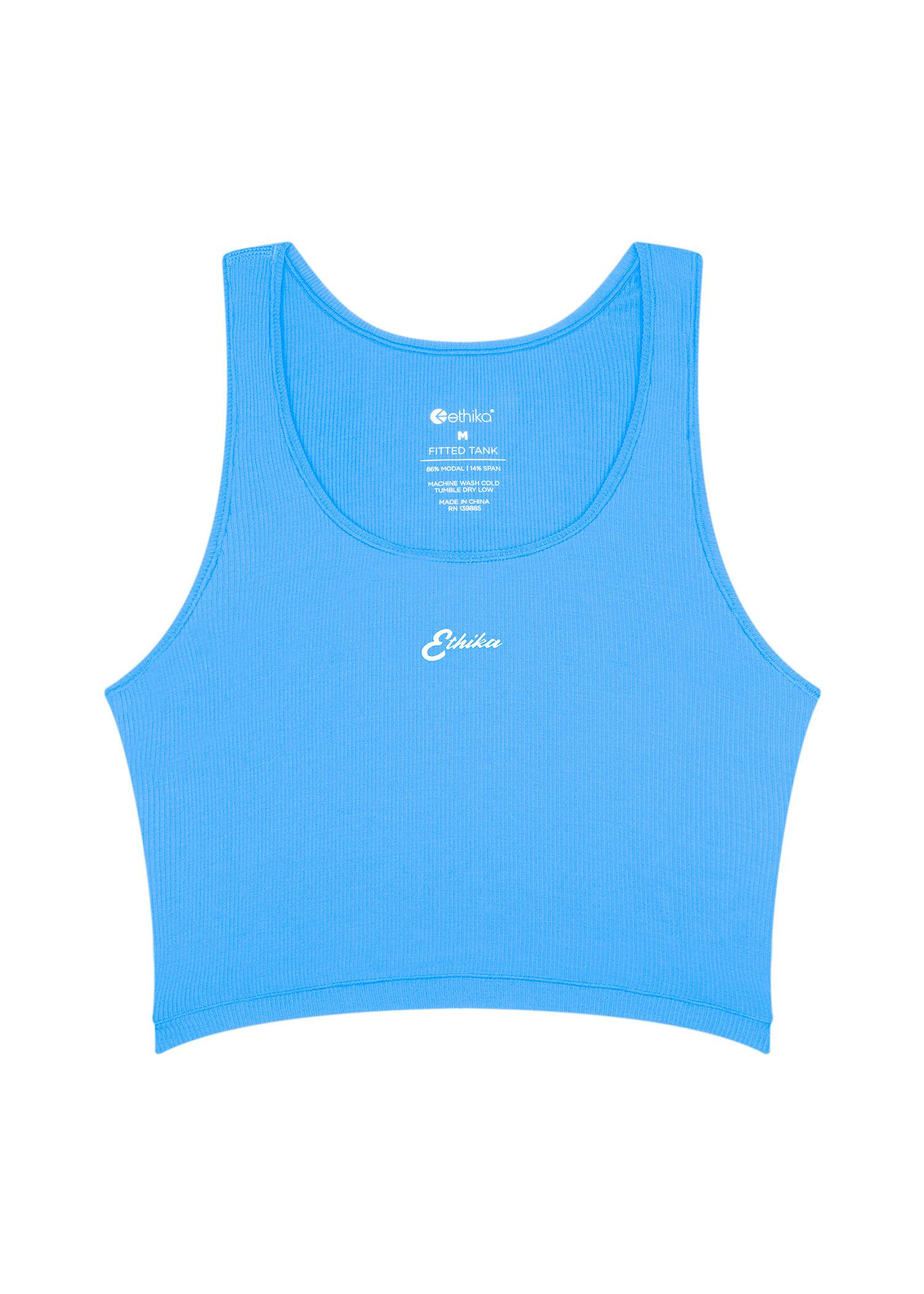 Americana - White | Womens Ribbed Crop Tank