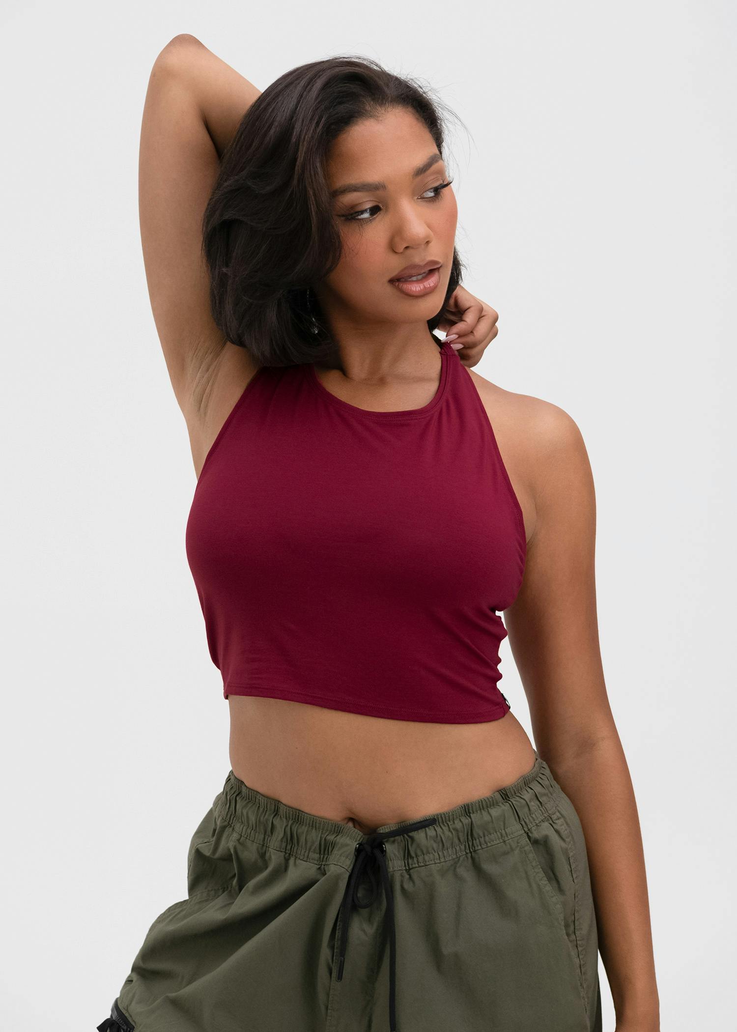 Berry | Womens Crop Tank