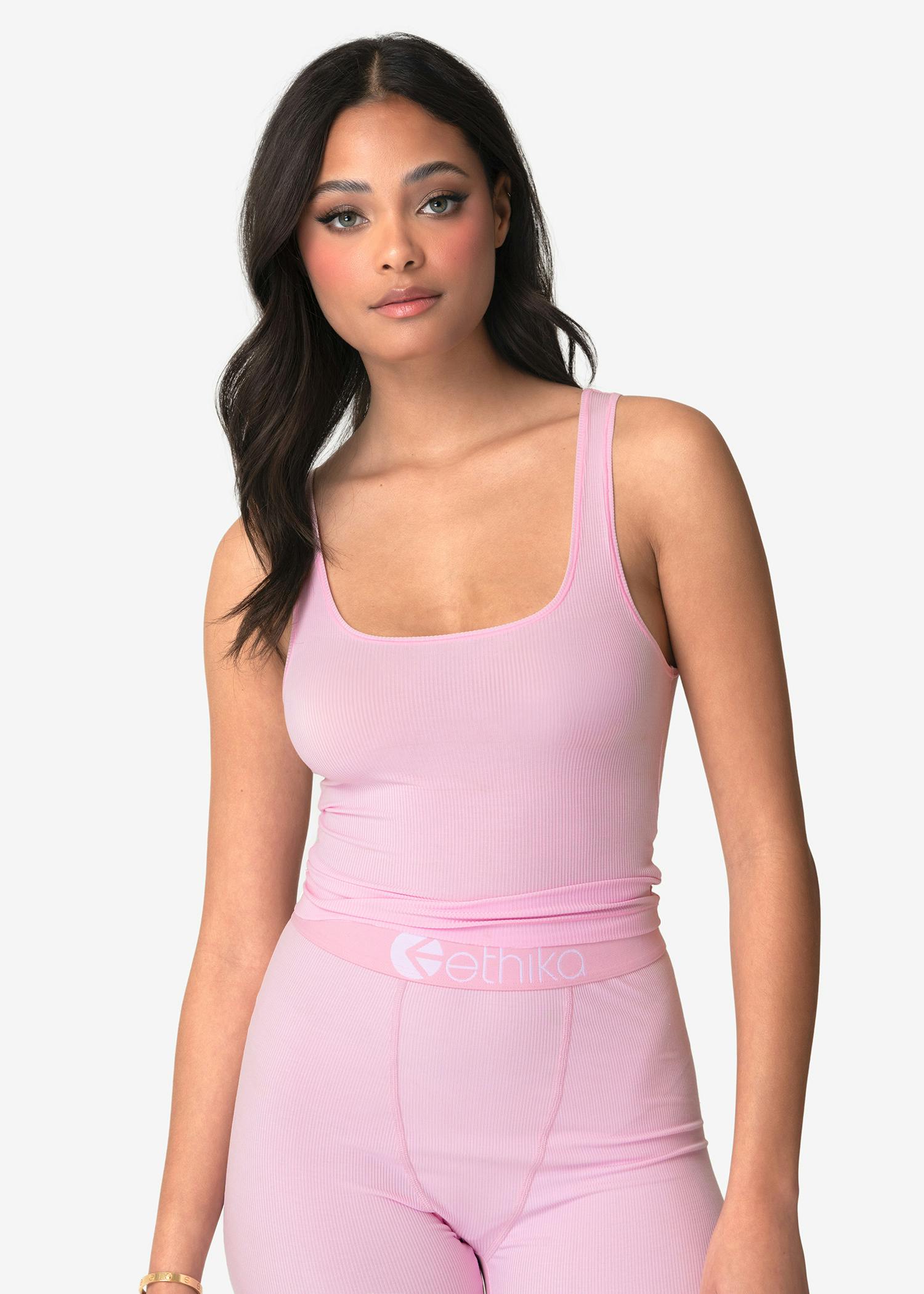 Blush | Womens Ribbed Crop Tank