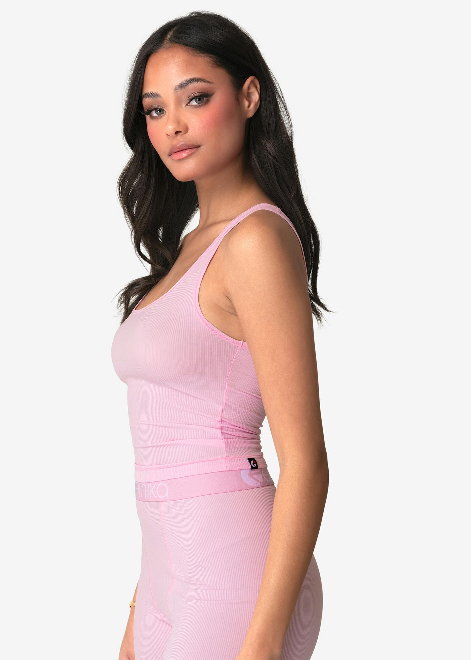 Blush | Womens Ribbed Crop Tank