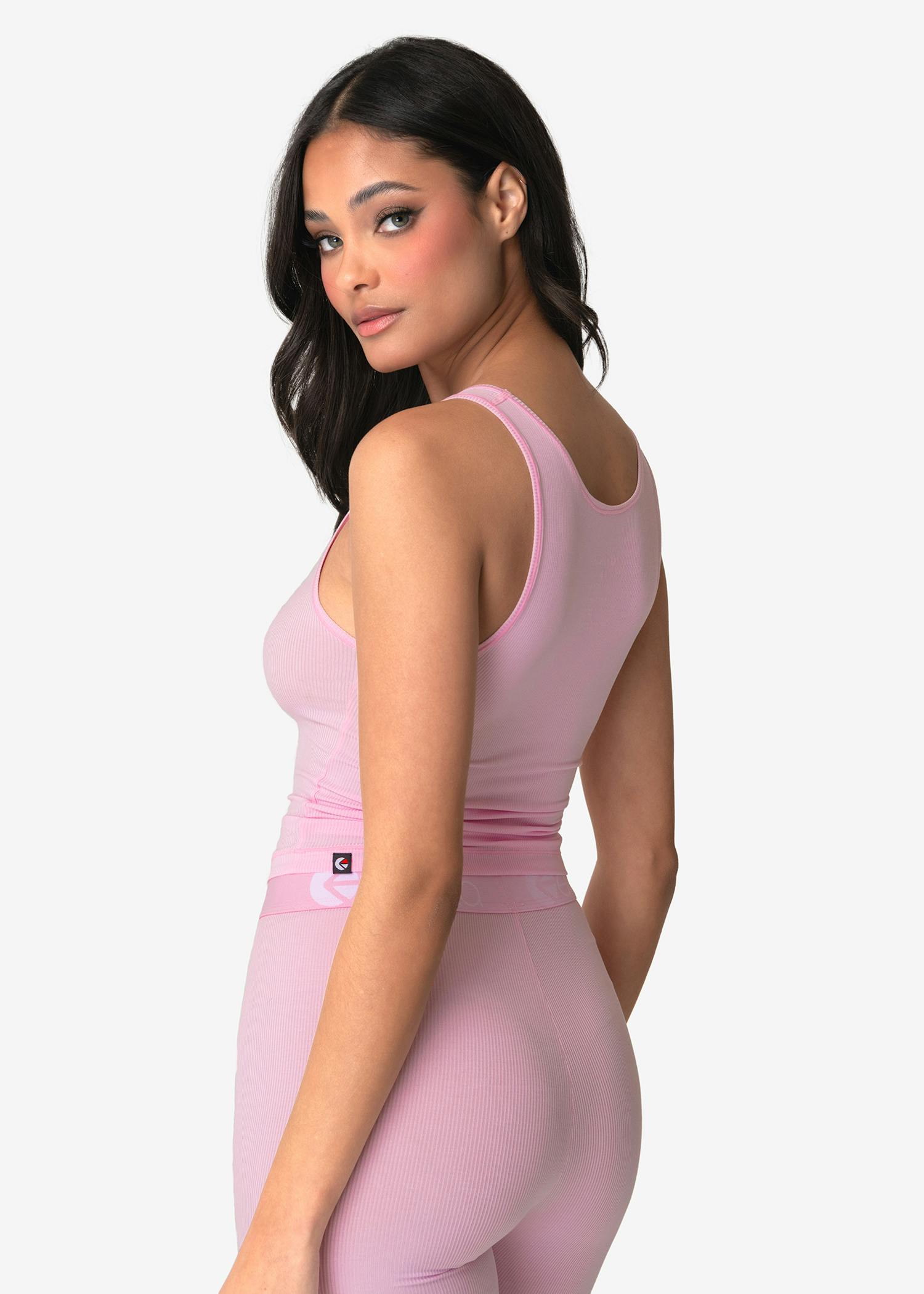 Blush | Womens Ribbed Crop Tank
