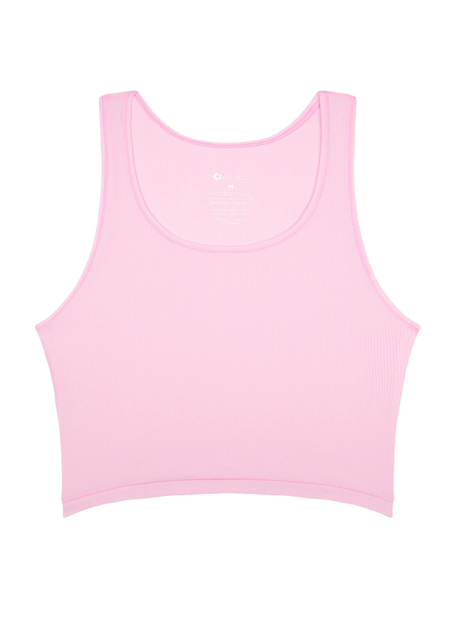 Blush | Womens Ribbed Crop Tank
