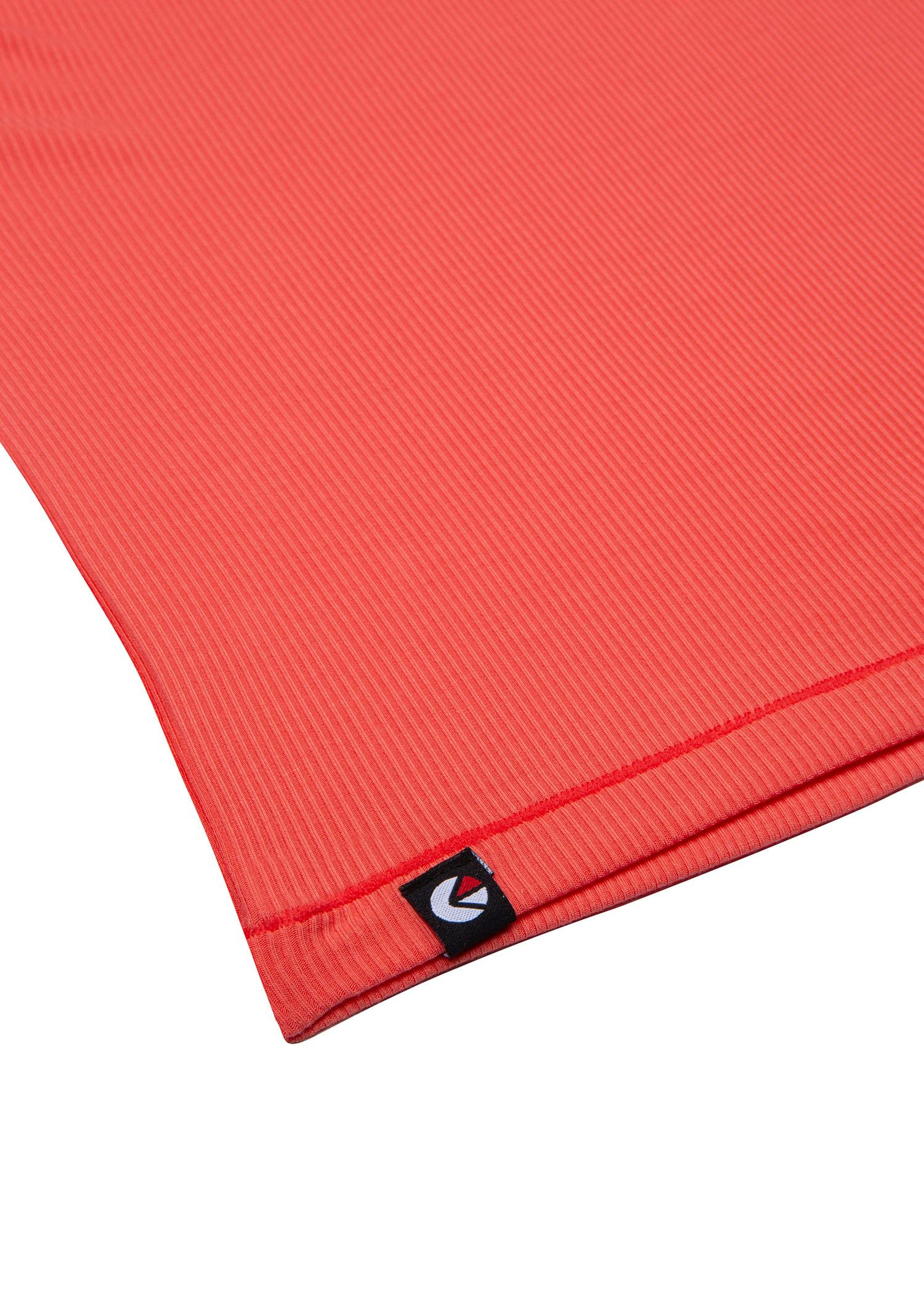 Coral | Womens Ribbed Crop Tank