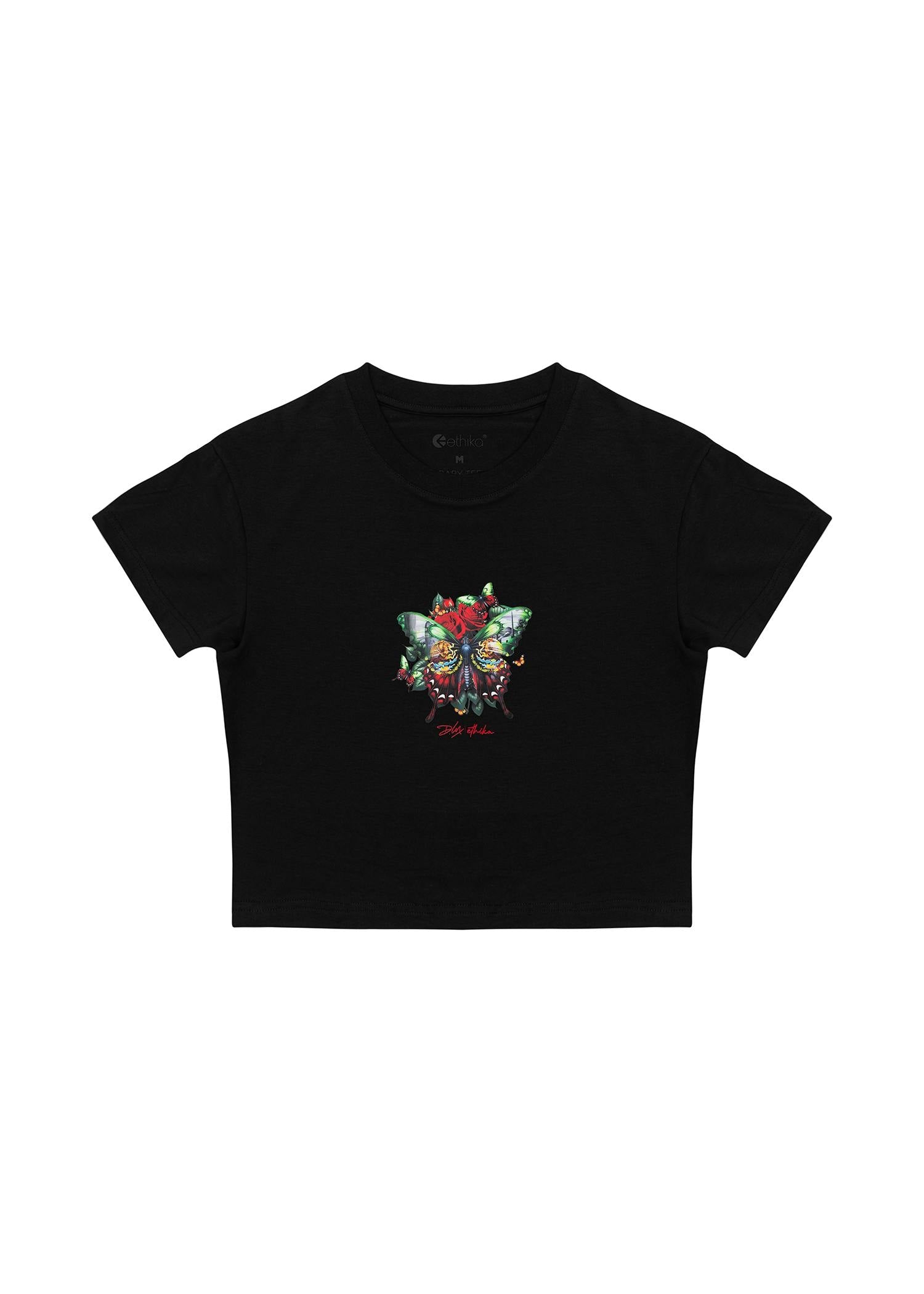 Dannylux - Mariposa - Black | Womens Baby Tee