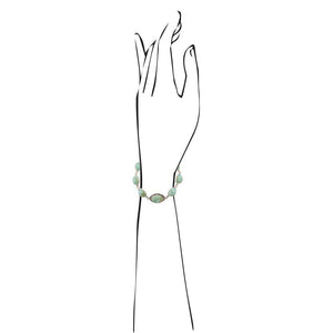 Faceted Blue Turquoise and Sterling Silver Link Bracelet
