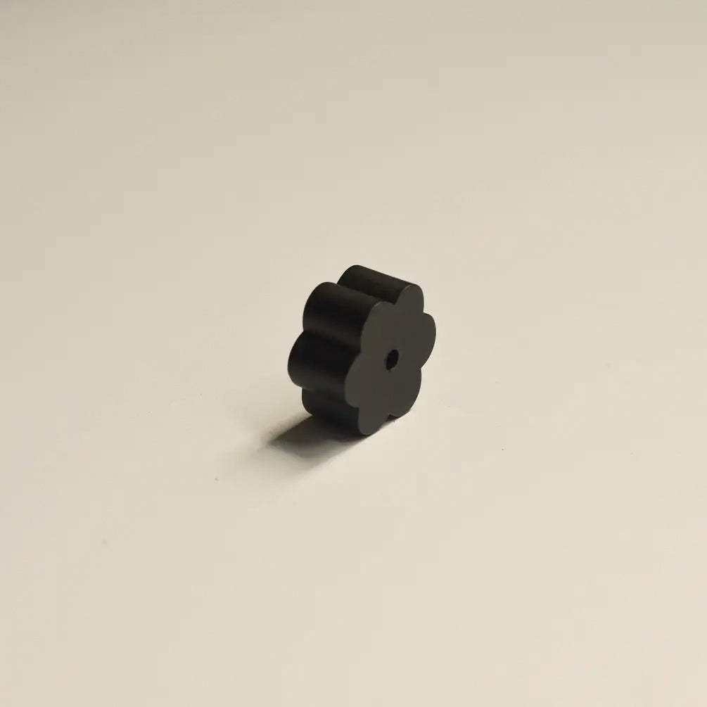 Flower Black Brass Incense Holder