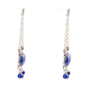 Go West Blue Lapis and Sterling Silver Drop Earrings
