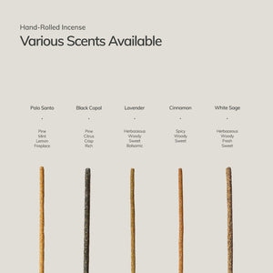Black Copal Incense Sticks – 30 Mini Hand-Rolled Sticks from Peru (4.2")
