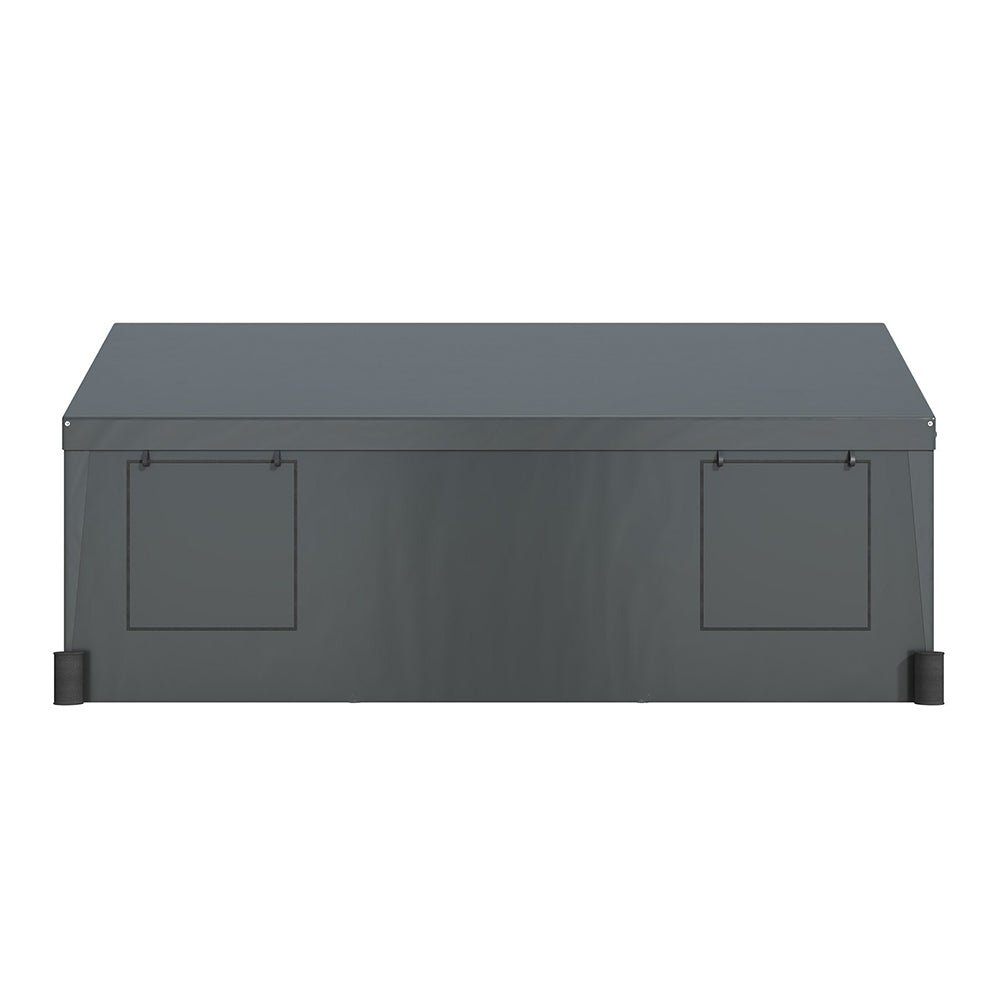 [12x20FT] Heavy Duty Outdoor Premium Garage Tarp Canopy Shelter W/ Removable Sidewalls (SAK94615)