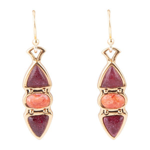 Hit a Triple Bordeaux Quartz Earring