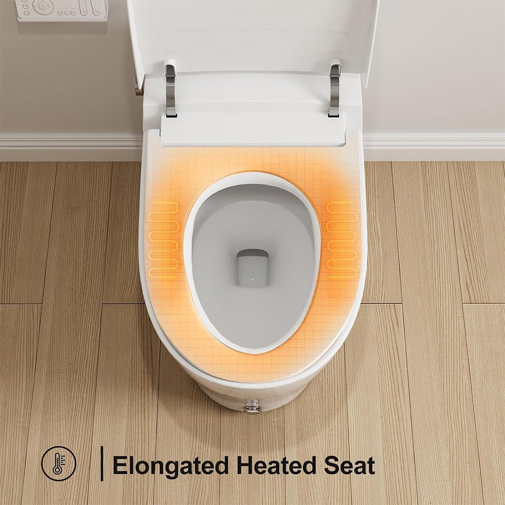 HRW Luxury Automatic Tankless Smart Toilet With Built-In Bidet And Heated Seat (95742613)