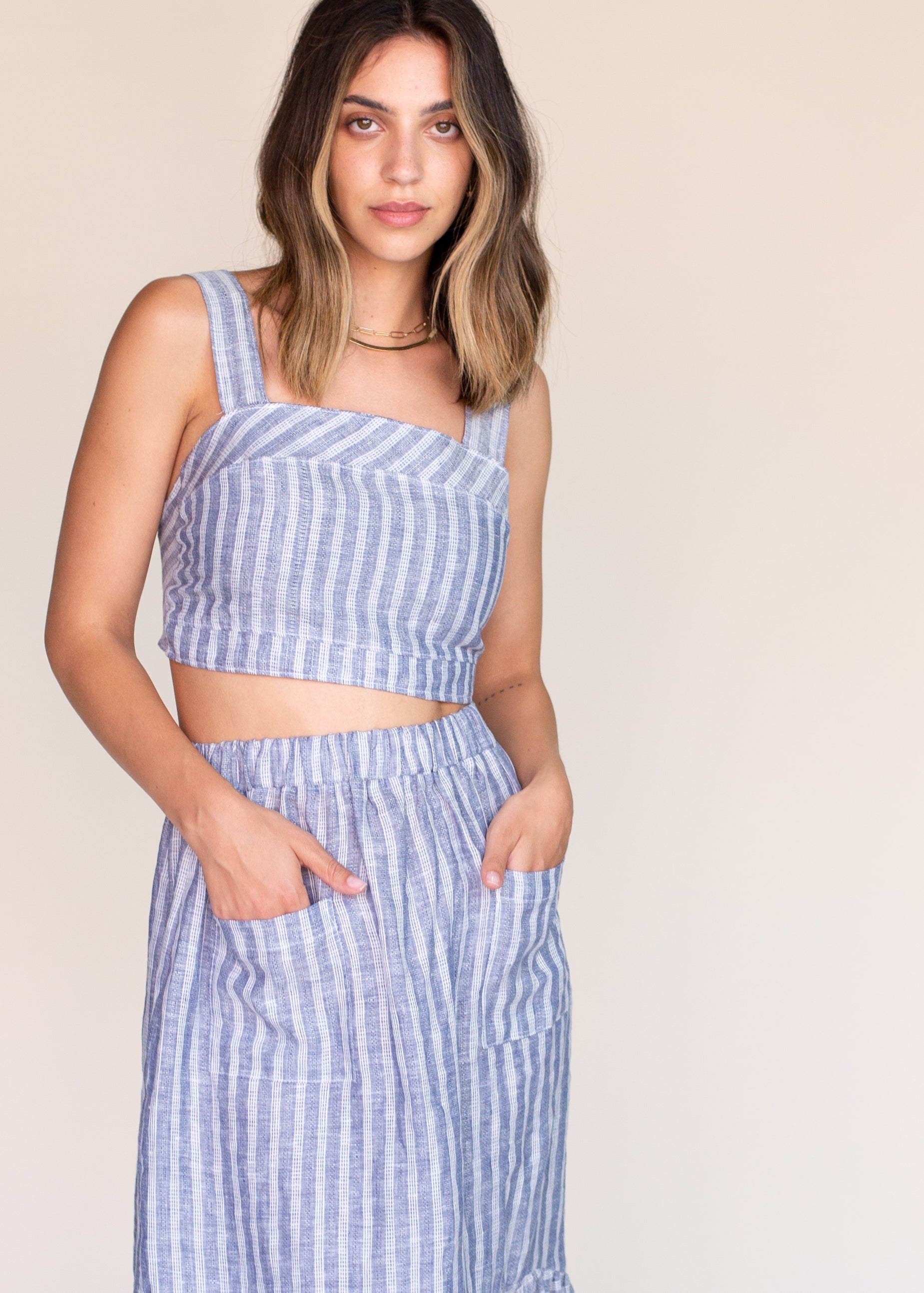 Striped Linen Tank
