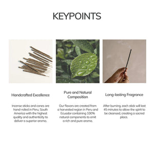 Black Copal Incense Sticks – 30 Mini Hand-Rolled Sticks from Peru (4.2")