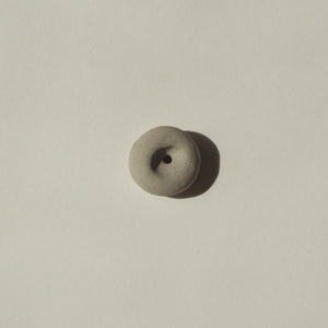 Mini Light Grey Ceramic Pebble Incense Holder