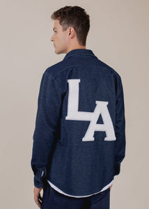 Long Sleeve Indigo Button Down
