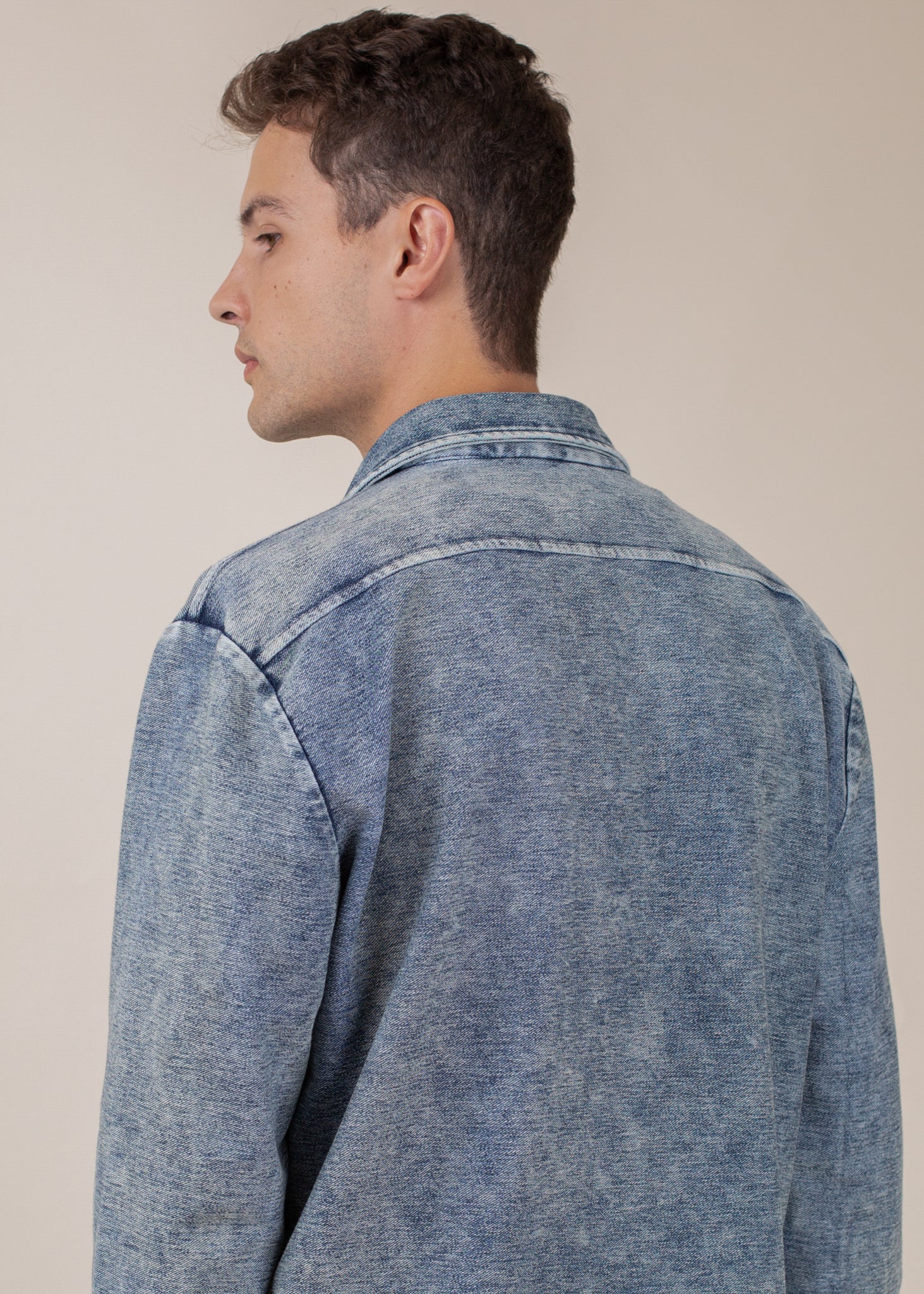 Long Sleeve Indigo Button Down
