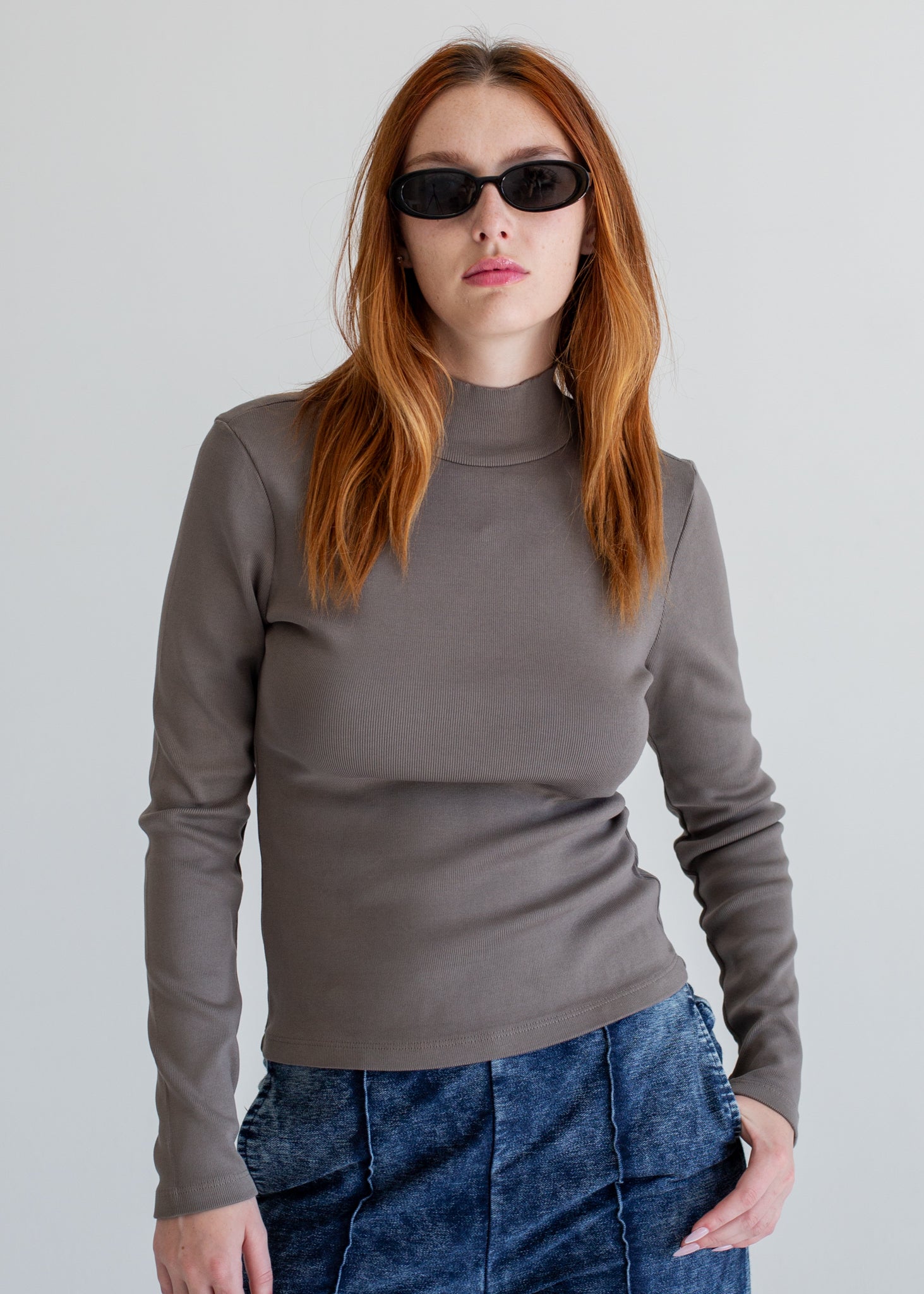 Long Sleeve Mock Neck