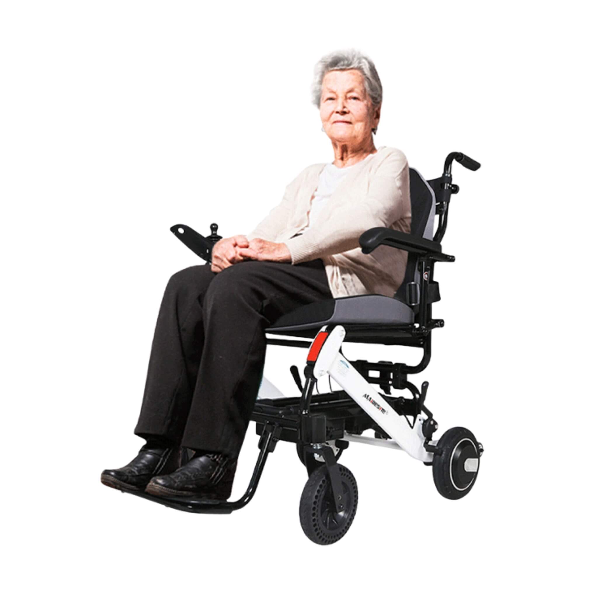 Maidesite 17.5" Wide Seat Lightweight Electric Folding Wheelchair, 500W (SAK33689)