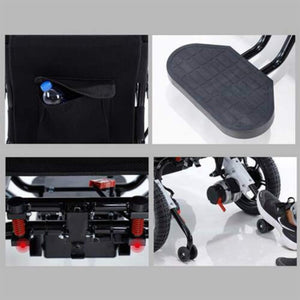Maidesite 17.5" Wide Seat Lightweight Electric Folding Wheelchair, 500W (SAK33689)