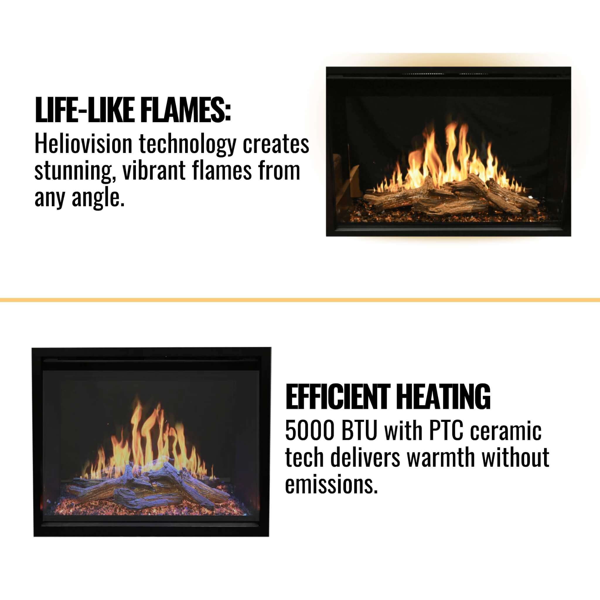 Modern Flames Orion Traditional 54" Heliovision Electric Fireplace [OR54-TRAD] (SAK74620)