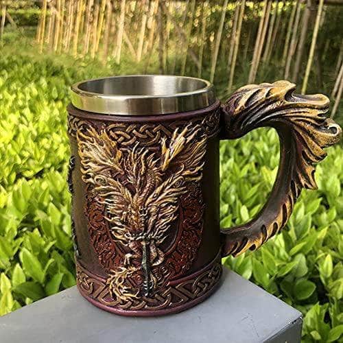 Ancient Treasures' Vikings Hydra Dragon Drinking Mug Tankard