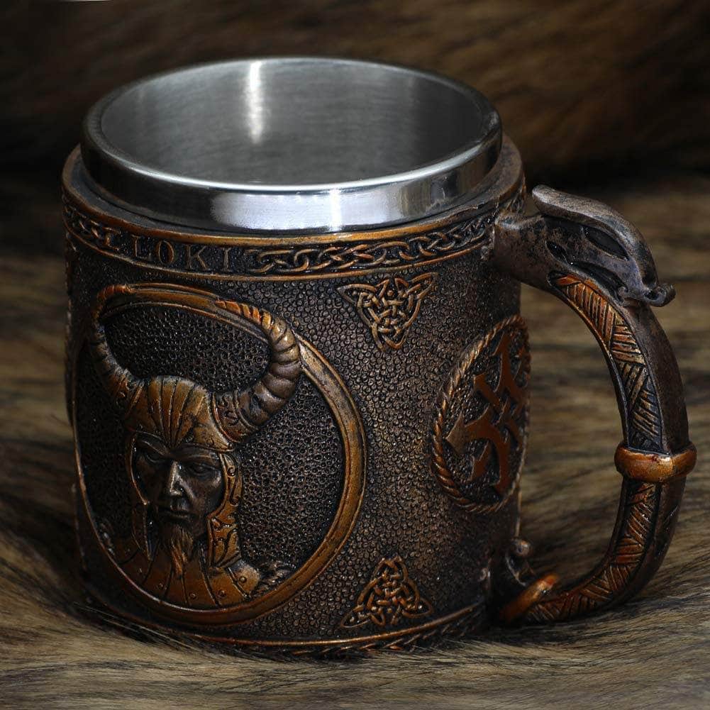 Viking Nordic Loki Stainless Steel Drinking Mug