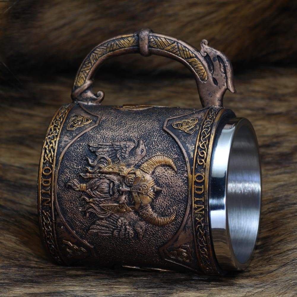 Viking Nordic Odin Raven Stainless Steel Mug