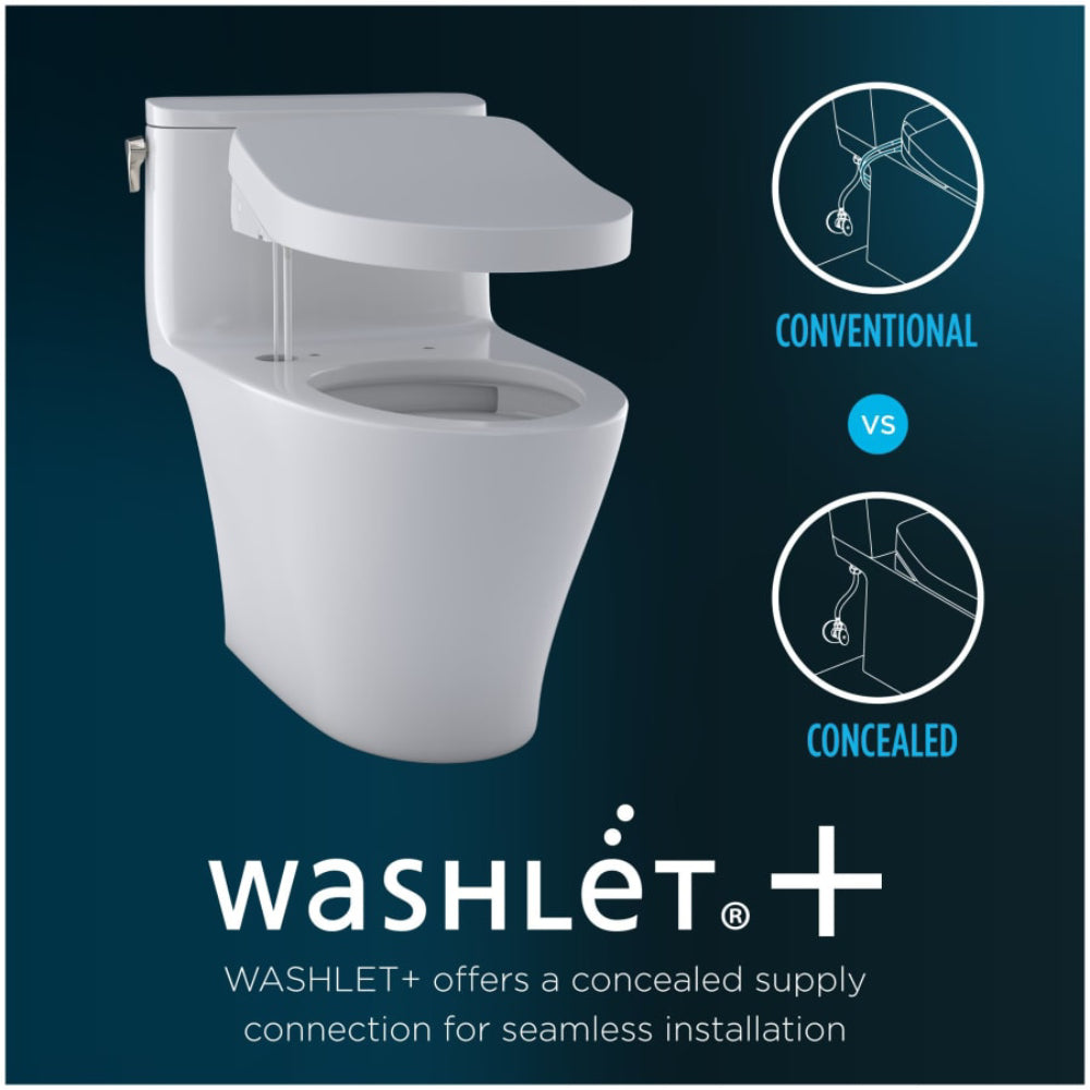[MW4363074CEMFGN#01] TOTO AQUIA IV CUBE ELONGATED DUAL FLUSH TOILET WITH WASHLET C2 BIDET SEAT AND LEFT HAND LEVER (SAK59713)