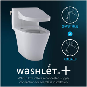 [MW4363084CEMFGN#01] TOTO Aquia IV Cube Washlet C5 With 0.9 GPF And 1.28 GPF Elongated Dual Flush Bidet Toilet (SAK90827)