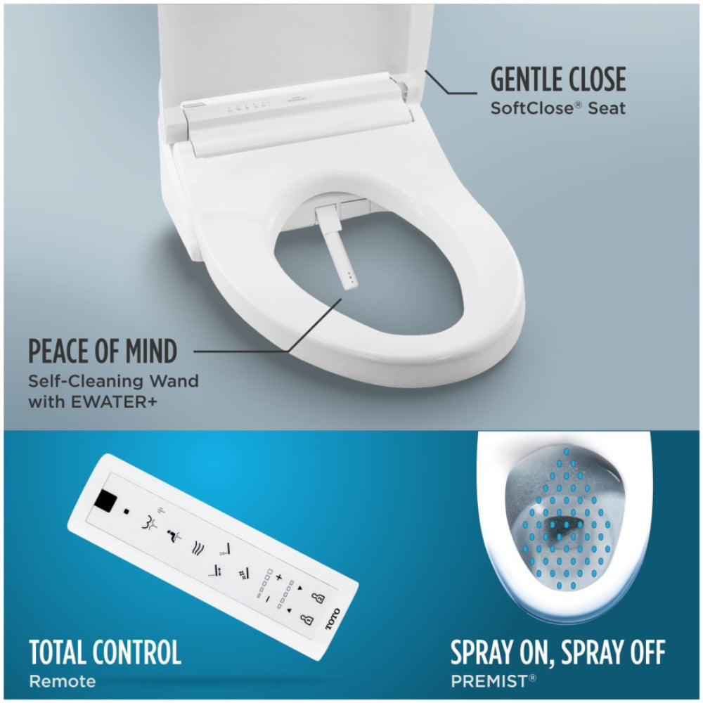 [MW7763084CEFG#01] TOTO Drake 1.28 GPF Washlet Universal Height Chair With C5 Bidet Toilet Seat (SAK70835)