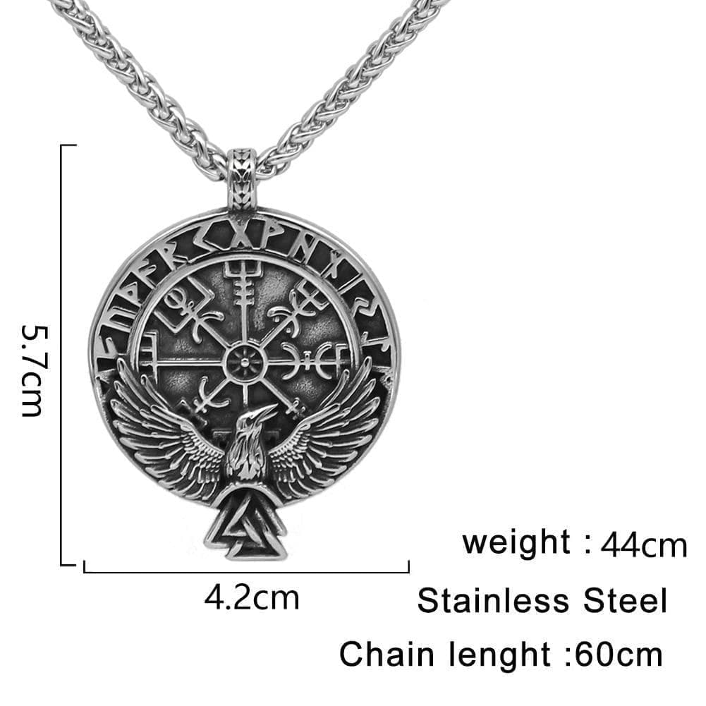 Vikings Vegvisir Stainless Steel Chain Necklace