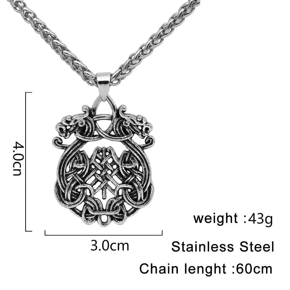 Vikings Dragon Fafnir Stainless Steel Necklace