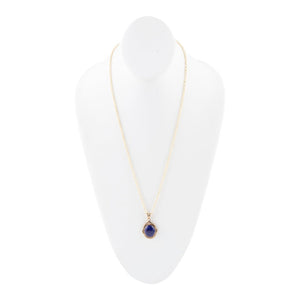 Nova Blue Lapis Pendant and Golden Necklace