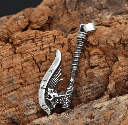 Vikings Talisman Ax Stainless Steel Pendant Necklace