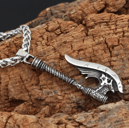 Vikings Talisman Ax Stainless Steel Pendant Necklace