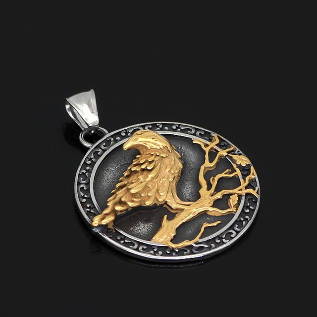 Vikings The Odin's Raven Stainless Steel Necklace
