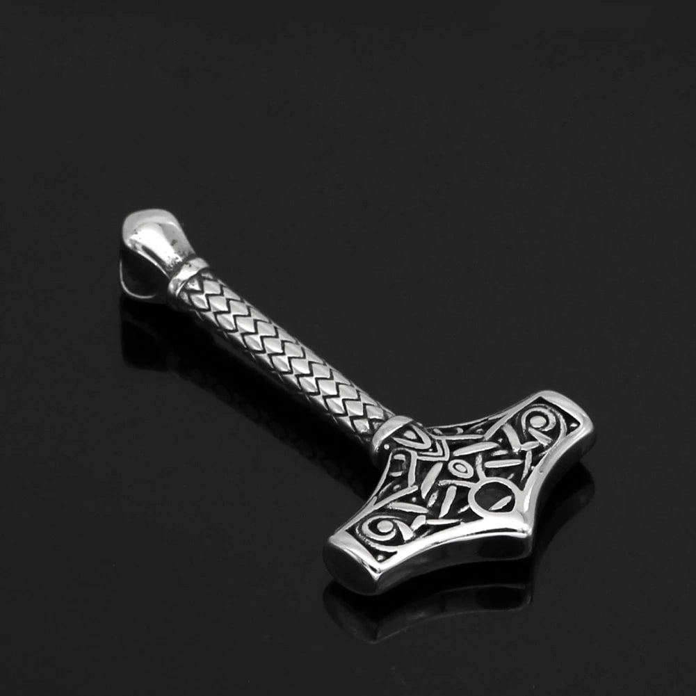 Vikings Thor's Hammer Stainless Steel Necklace