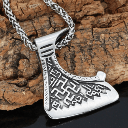 Vikings Talisman Ax Stainless Steel Pendant Necklace