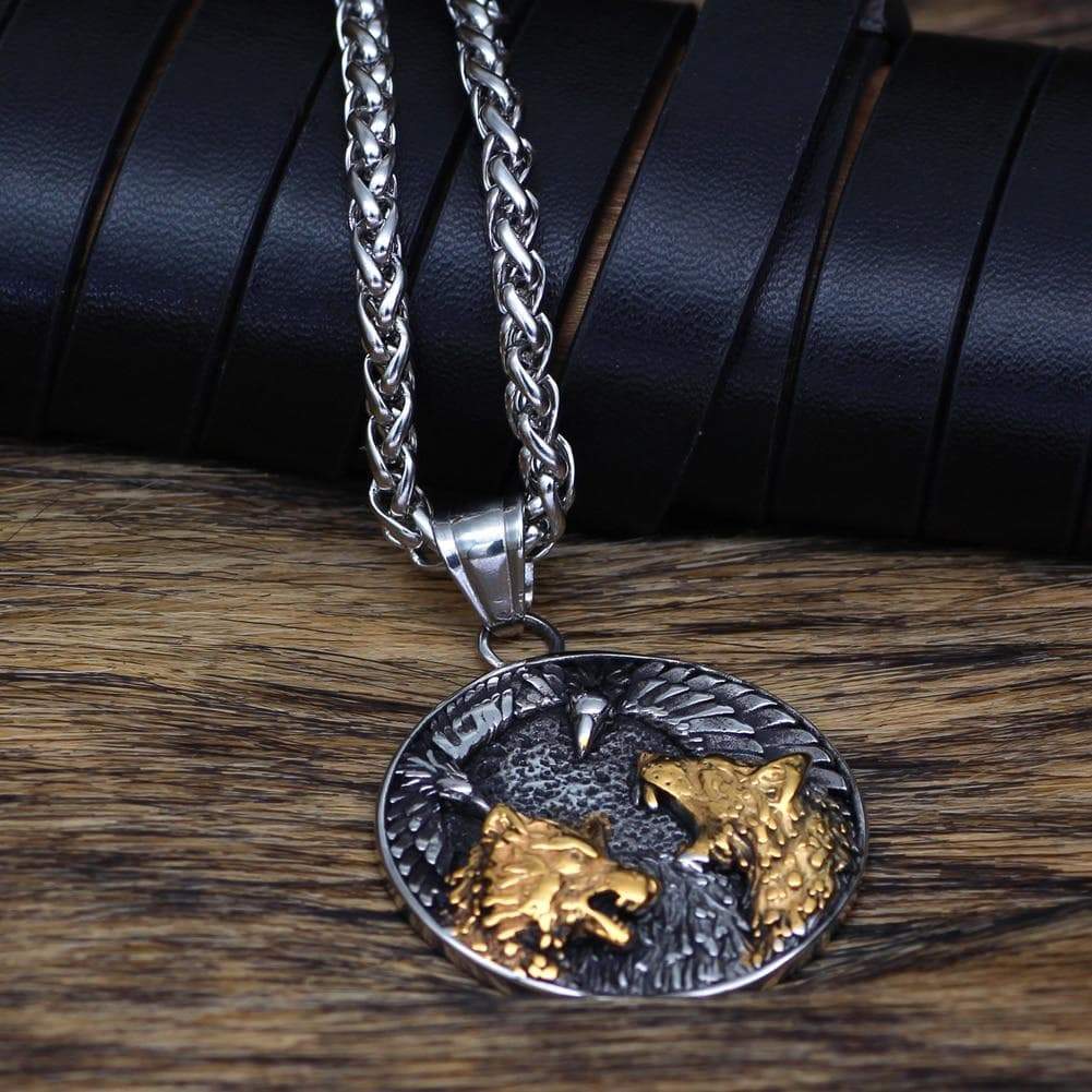 Vikings Wolf Fenrir Stainless Steel Necklace
