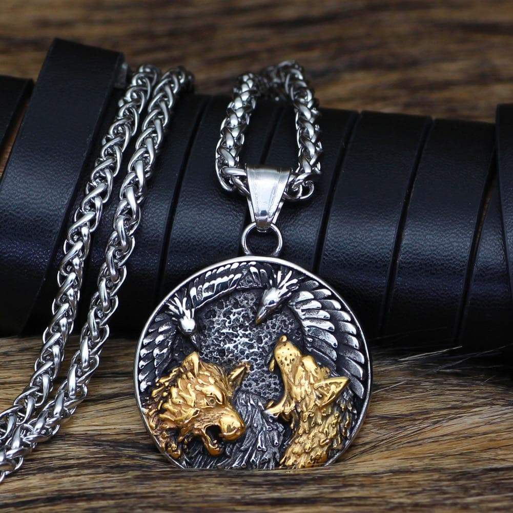 Vikings Wolf Fenrir Stainless Steel Necklace