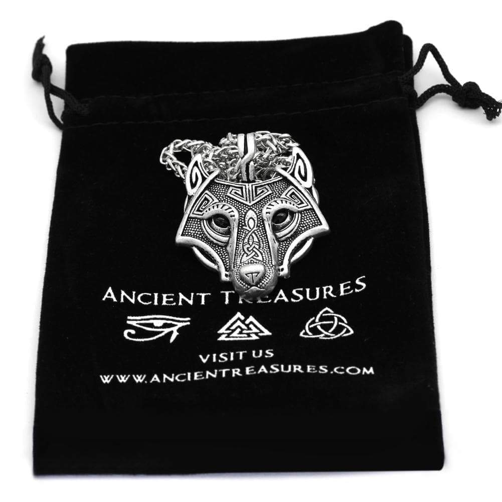 Viking Wolf Head Necklace