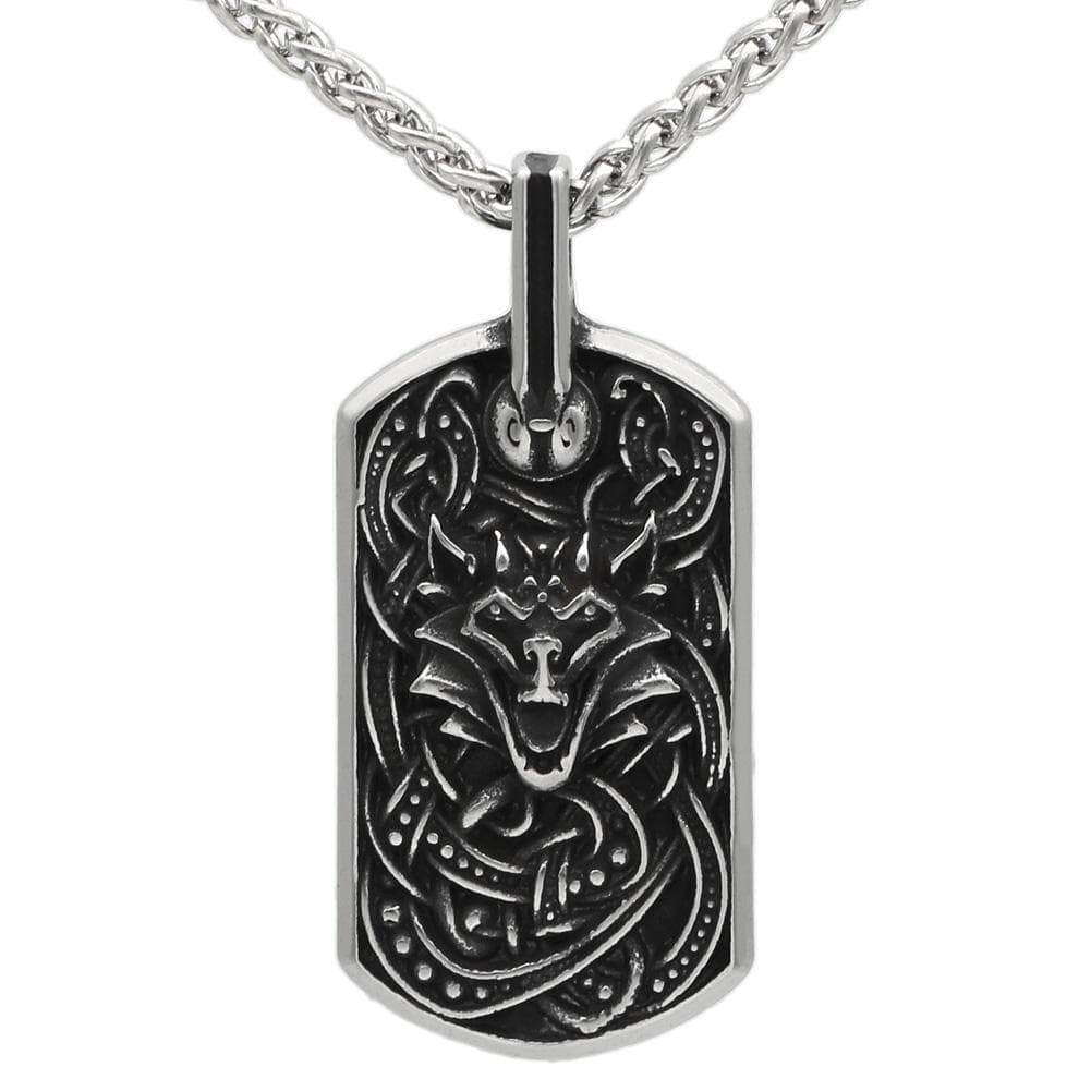 Vikings Fenrir Marine Grade Stainless Steel Pendant Necklace