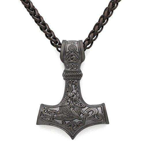 Vikings Mjolnir Stainless Steel Pendant Necklace