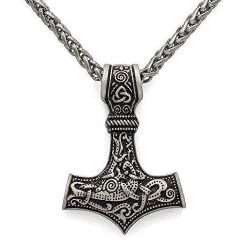 Vikings Mjolnir Stainless Steel Pendant Necklace