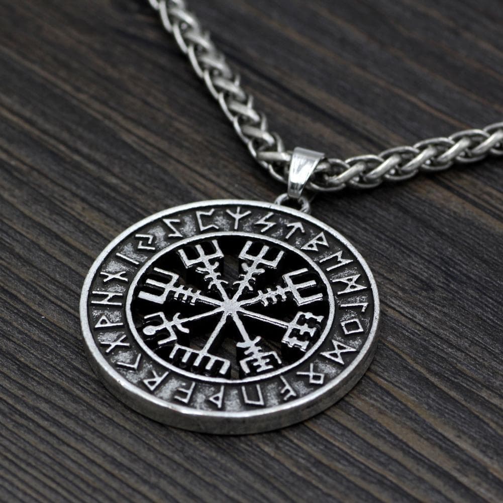 Vikings Vegvisir Stainless Steel Pendant Necklace