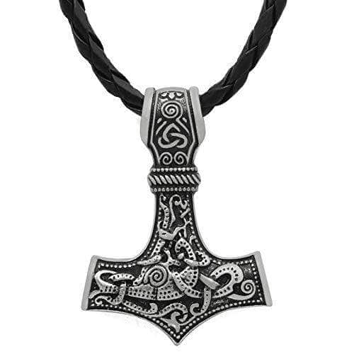 Vikings Mjolnir Stainless Steel Pendant Necklace