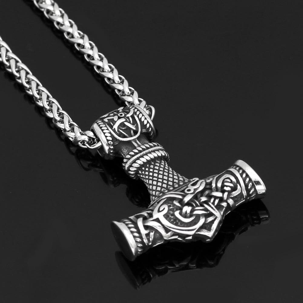 Viking Stainless Steel Thor’s Hammer Necklace