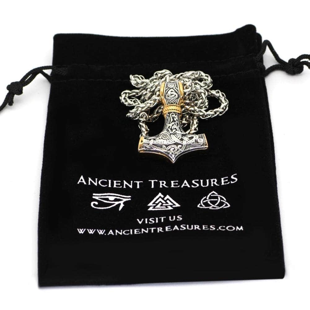 Vikings Mjolnir Stainless Steel Pendant Necklace